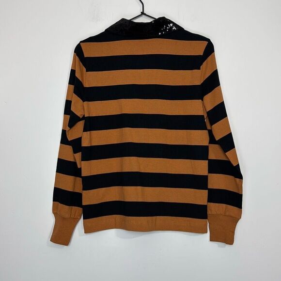 J. Crew Sequin Stripe Rugby Shirt S - Picture 5 of 8